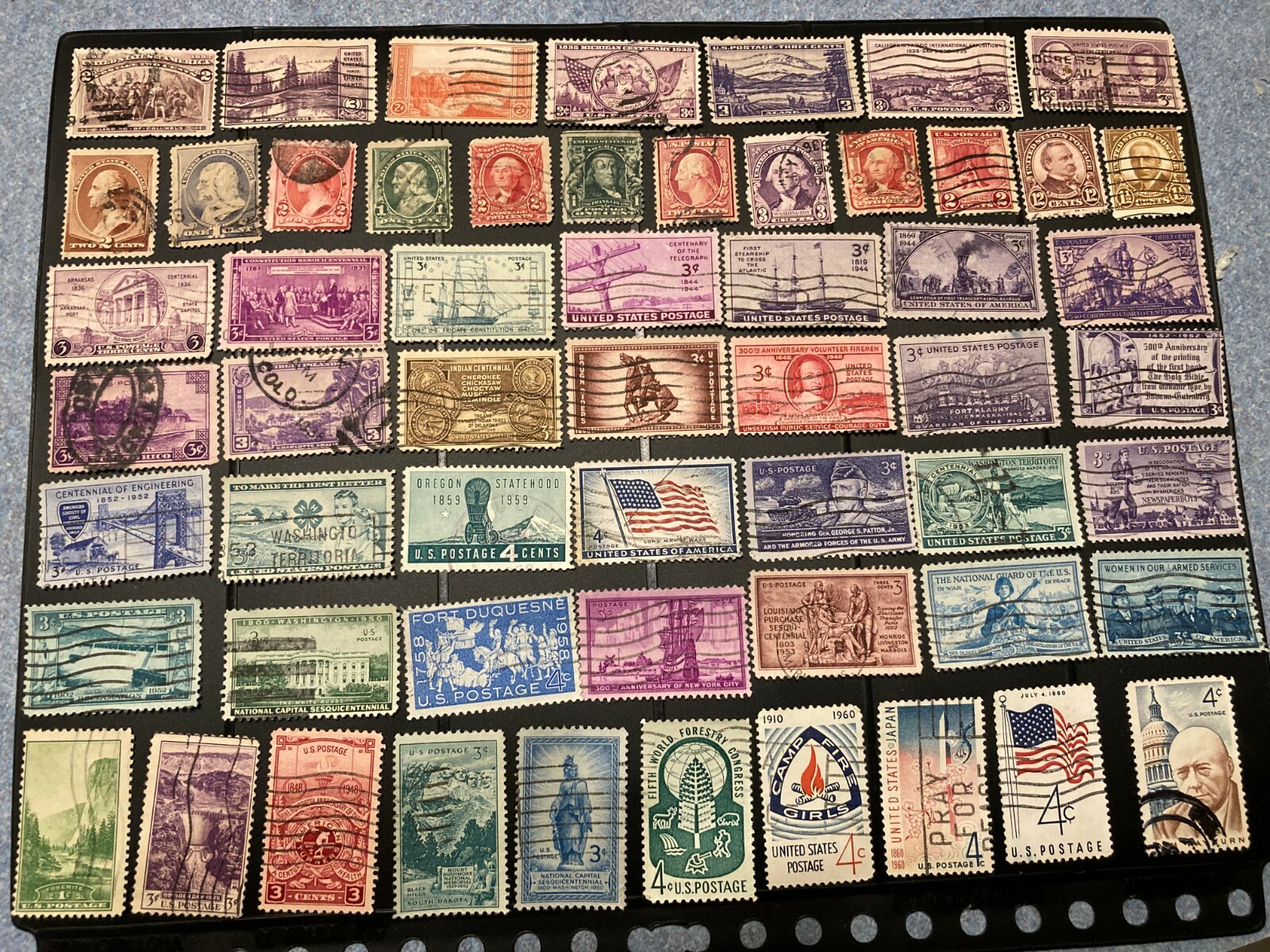 400 used U.S. stamps all different 1800's - 2021. Very Fine. 1 cent to Forever