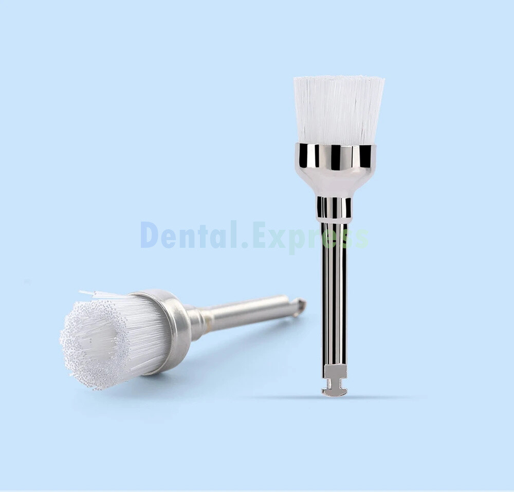 Dental Polishing Brushes Prophy Brush White Nylon Bowl Flat Latch RA Polisher