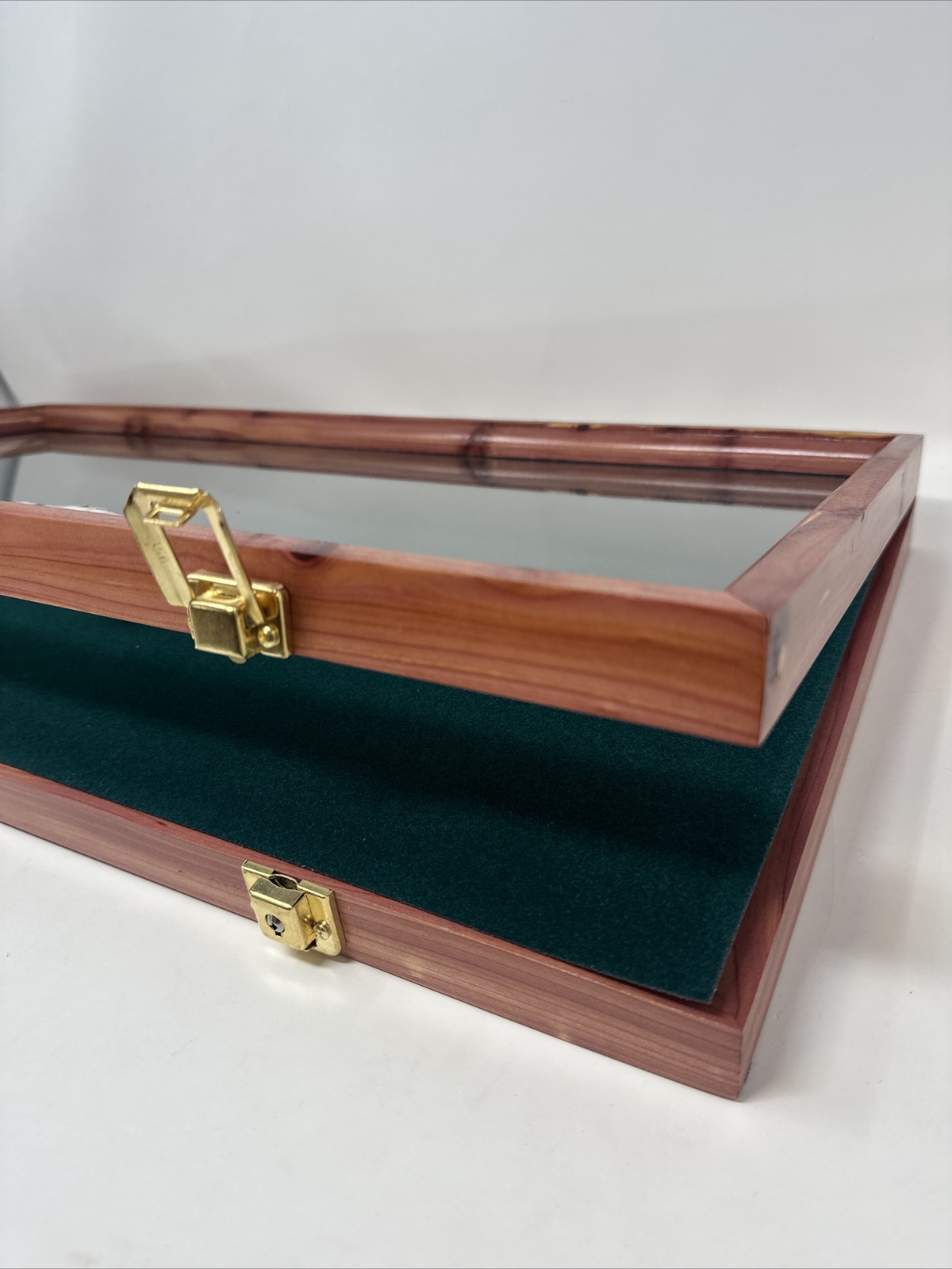 Cedar Wood 24 X 12 X 2” Display Case for Arrowheads , Knives , Police Badges