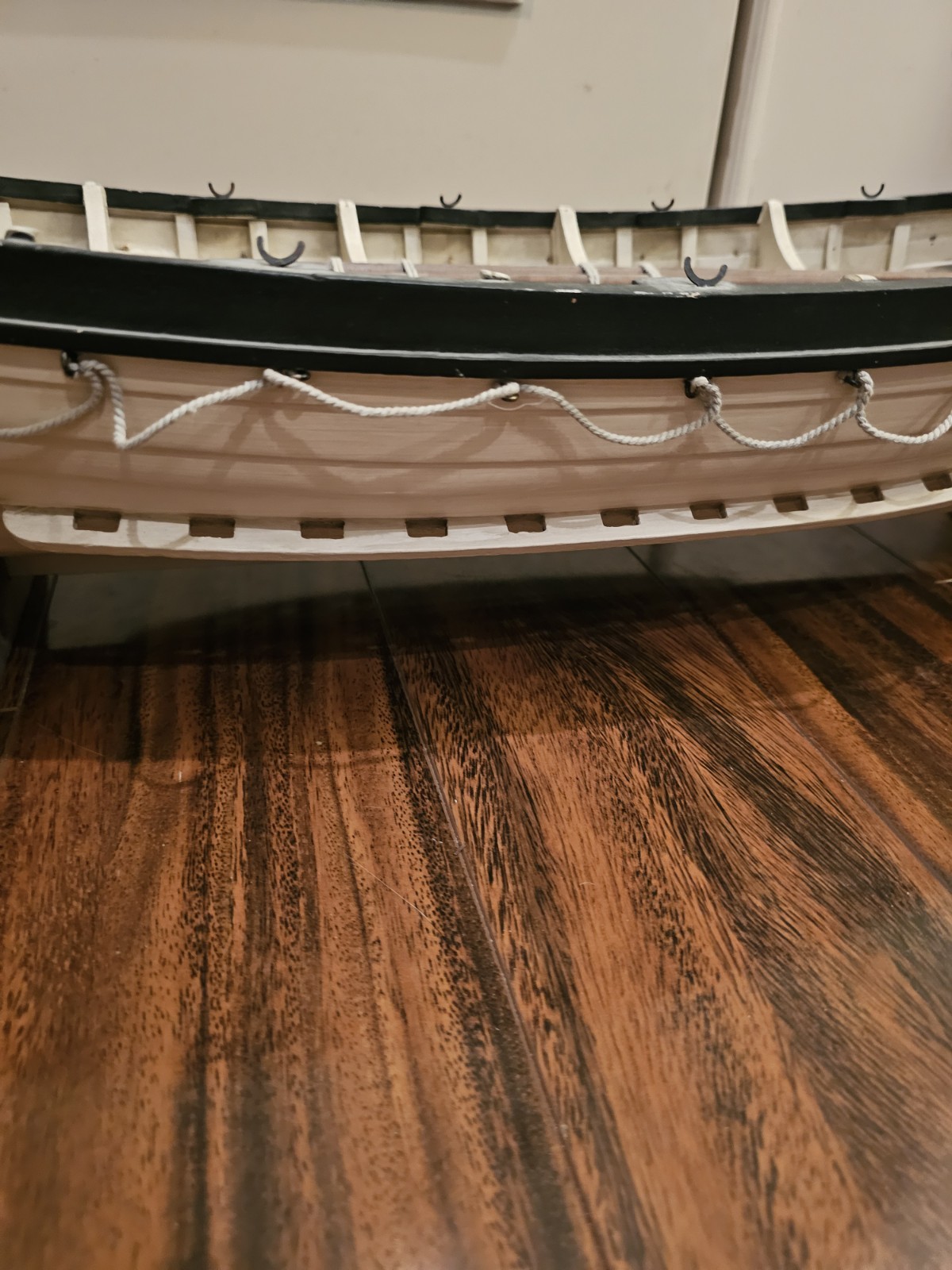 Vintage Liverpool #14 Wood Model Of Titanic Lifeboat, 31" W/Oars, Mast &...