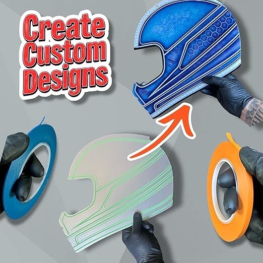 LiME LiNE Vinyl Masking Tape for Pinstriping - Combo Pack [ 1/4" 1/8" 1/16" ]