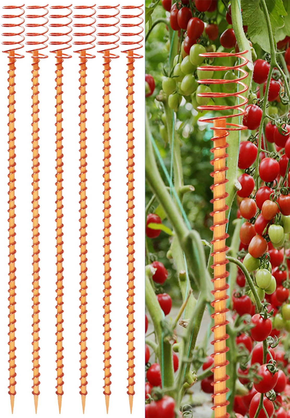 6 Pack 13" Copper Garden Stakes,Electroculture Copper Gardening Antenna, Elec...