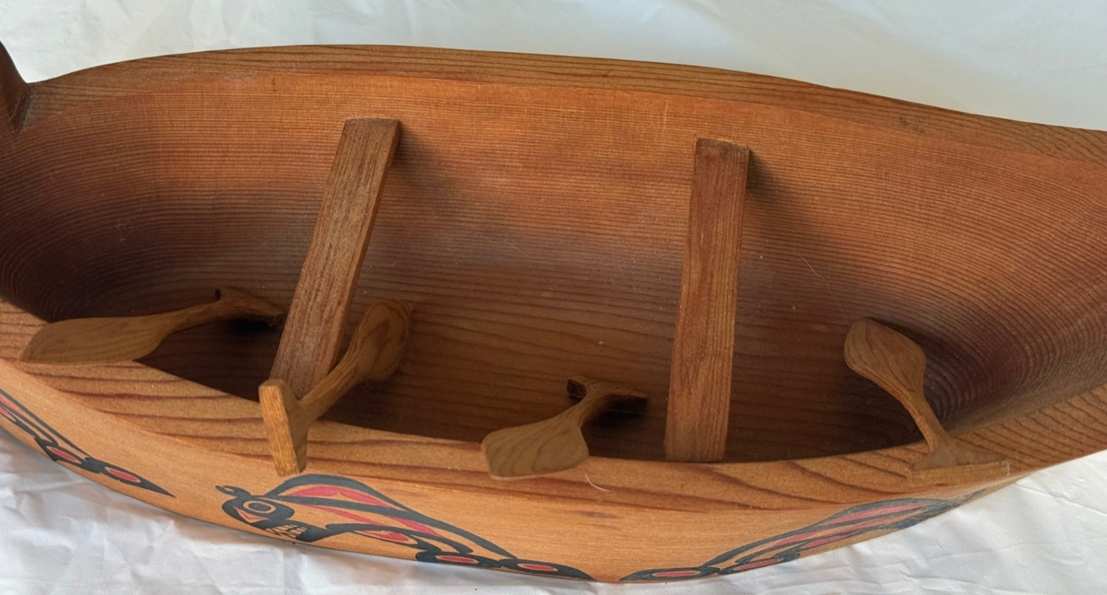 Northwest Coast Native Art Large Killerwhale Canoe Journey sculpture carving