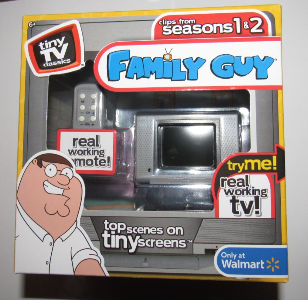 Basic Fun Family Guy TIny TV Classics NEW Walmart exclusive clips season 1 &2