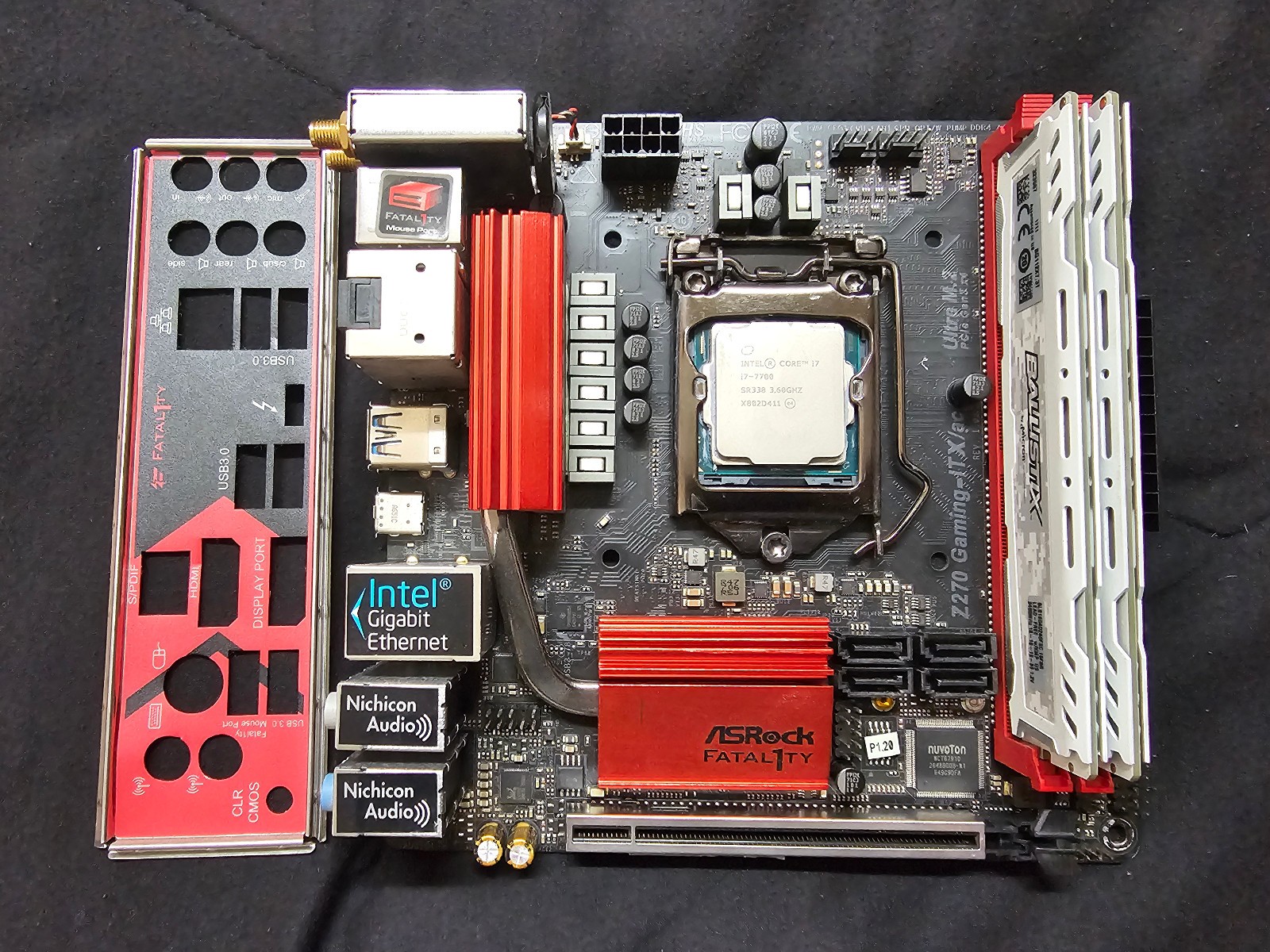 ASRock Fatal1ty Z270 Gaming-ITX Core i7-7700 3.4GHz 32GB DDR4 1TB SSD Windows 11