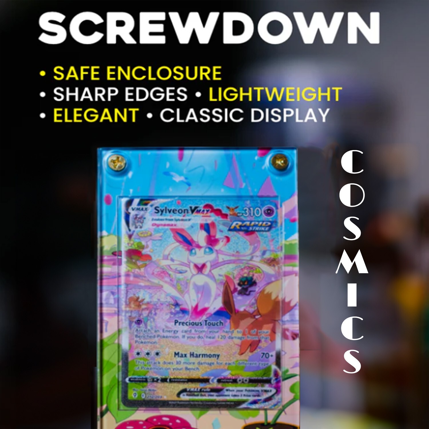 Mew ex 232/091 Sv Paldean Fates Holo Display Case Extended Art for Pokemon Card