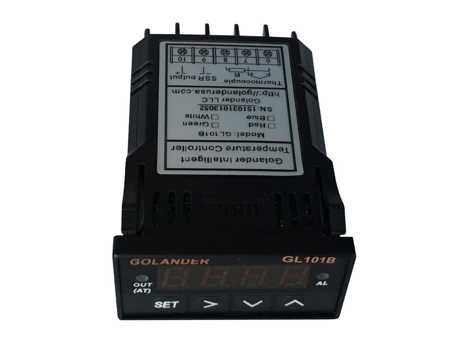 24V DC 1/32DIN PID Temperature Controller, Green+ 25A SSR + K thermocouple