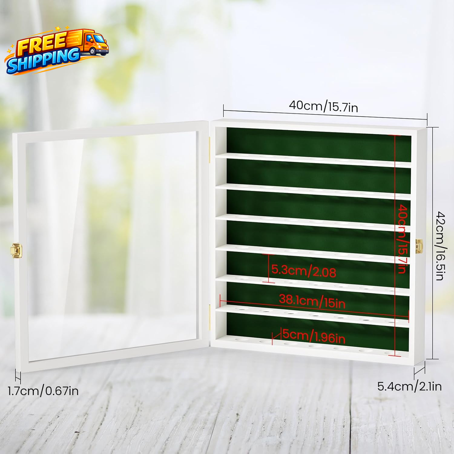 Golf Ball Display Case for 49 Balls