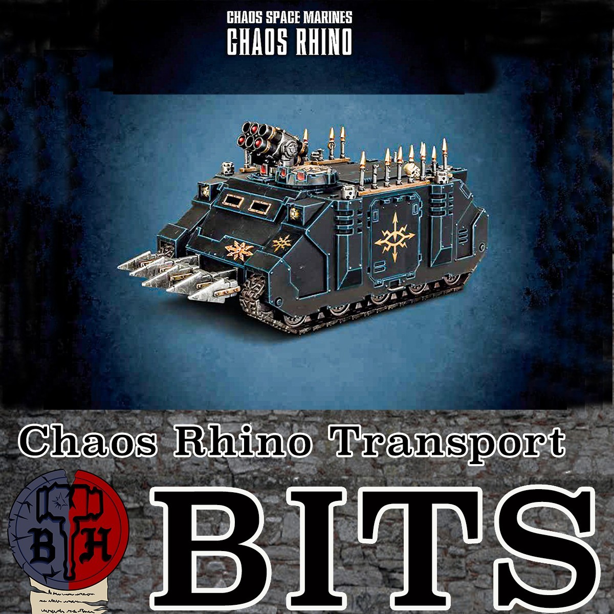 Warhammer 40K Chaos Space Marines Rhino Transport Set BITS