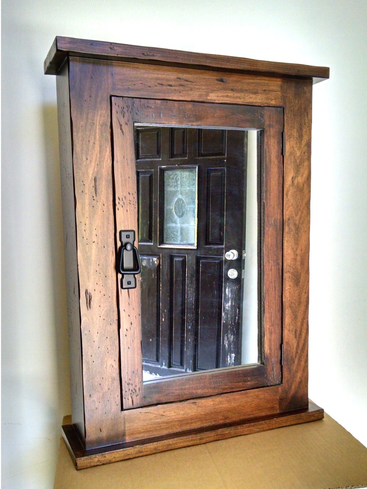 Primitive Mission Medicine Cabinet /Solid wood/ Distressed/ Rustic/Medium Finish