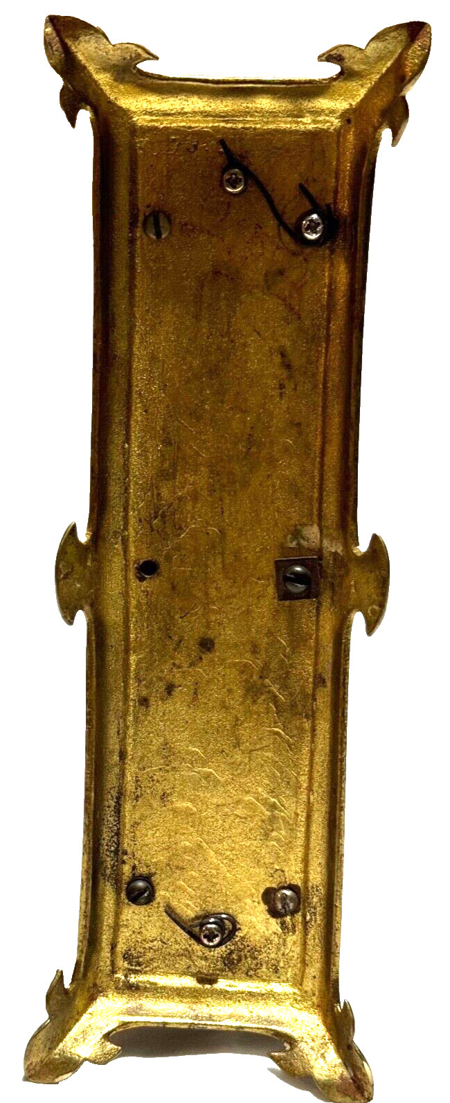 Antique Ornate Hollywood Regency/Nude Lady/French Bronze/2 Slots Letter Holder