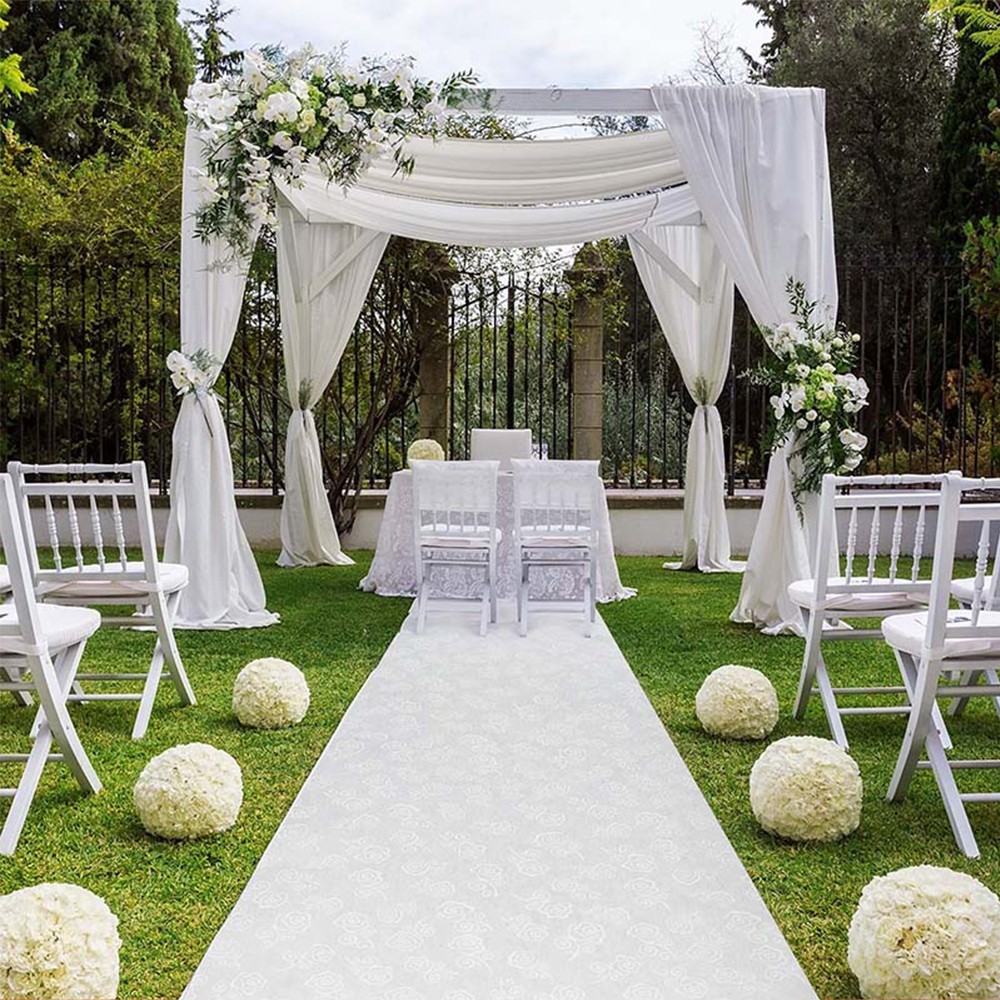 White Aisle Runner Carpet Wedding Party Event Ceremony Prom Decor 3.3 x 16/39 ft