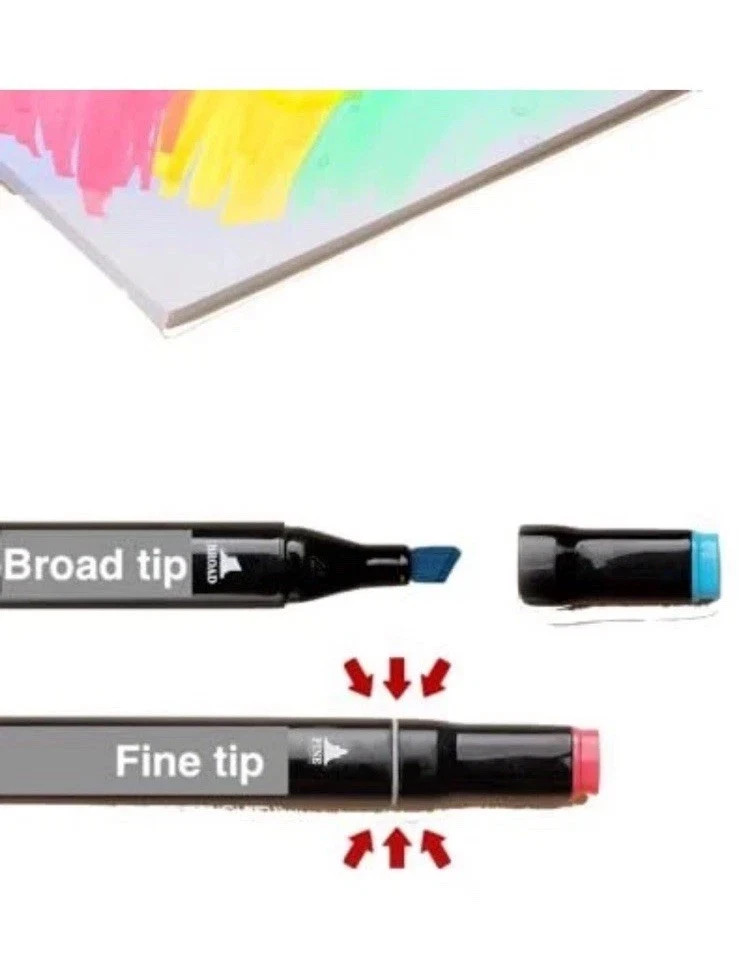 48 Colors Art Markers Pens, Dual Tips Alcohol Markers Permanent Sketch Markers