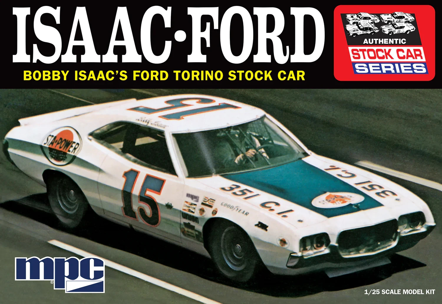 MPC Bobby Isaac 1972 Ford Torino Stock Car 1/25 Model Kit MPC1038