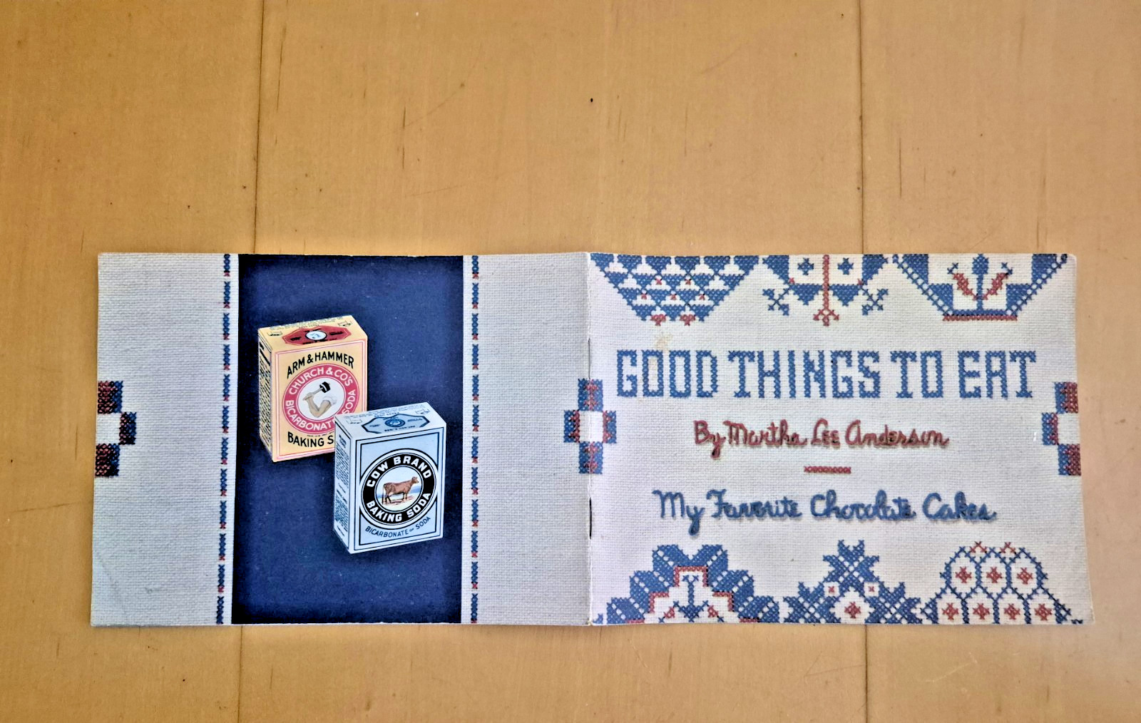 Vintage 1938 GOOD THINGS TO EAT MY FAVORITE CHOCOLATE CAKES - Arm & Hammer RARE