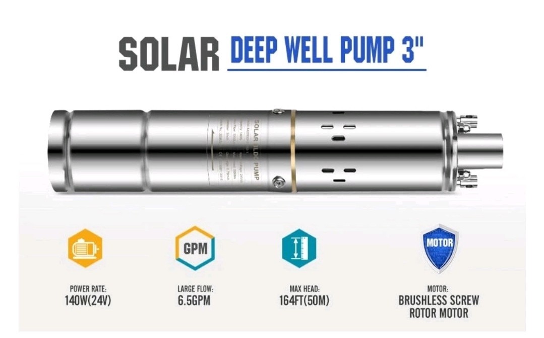 Ufixed Solar Well Pump Kit US3-1.3-50 3IN
