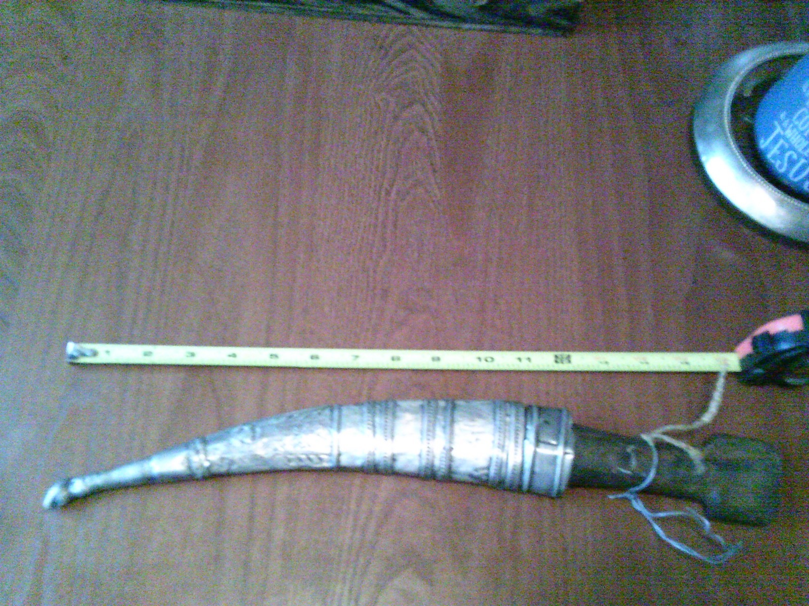 RARE-KURDISH dagger w- 6oz high silver scabbard possible wootz blade