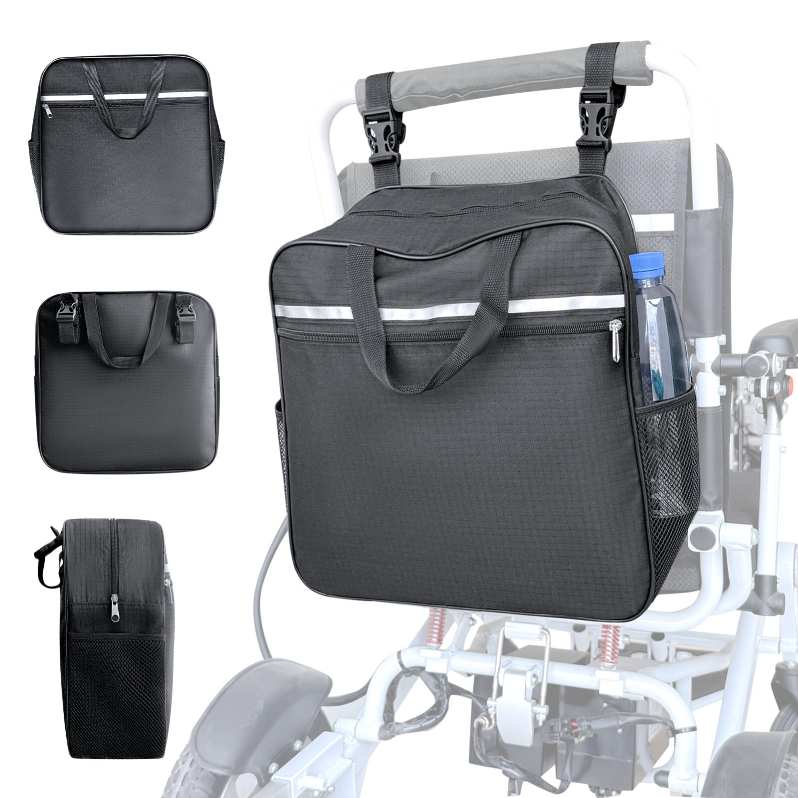 Wheelchair Accessories Bag-Waterproof,Double-Stitched,Machine Washable for Adult