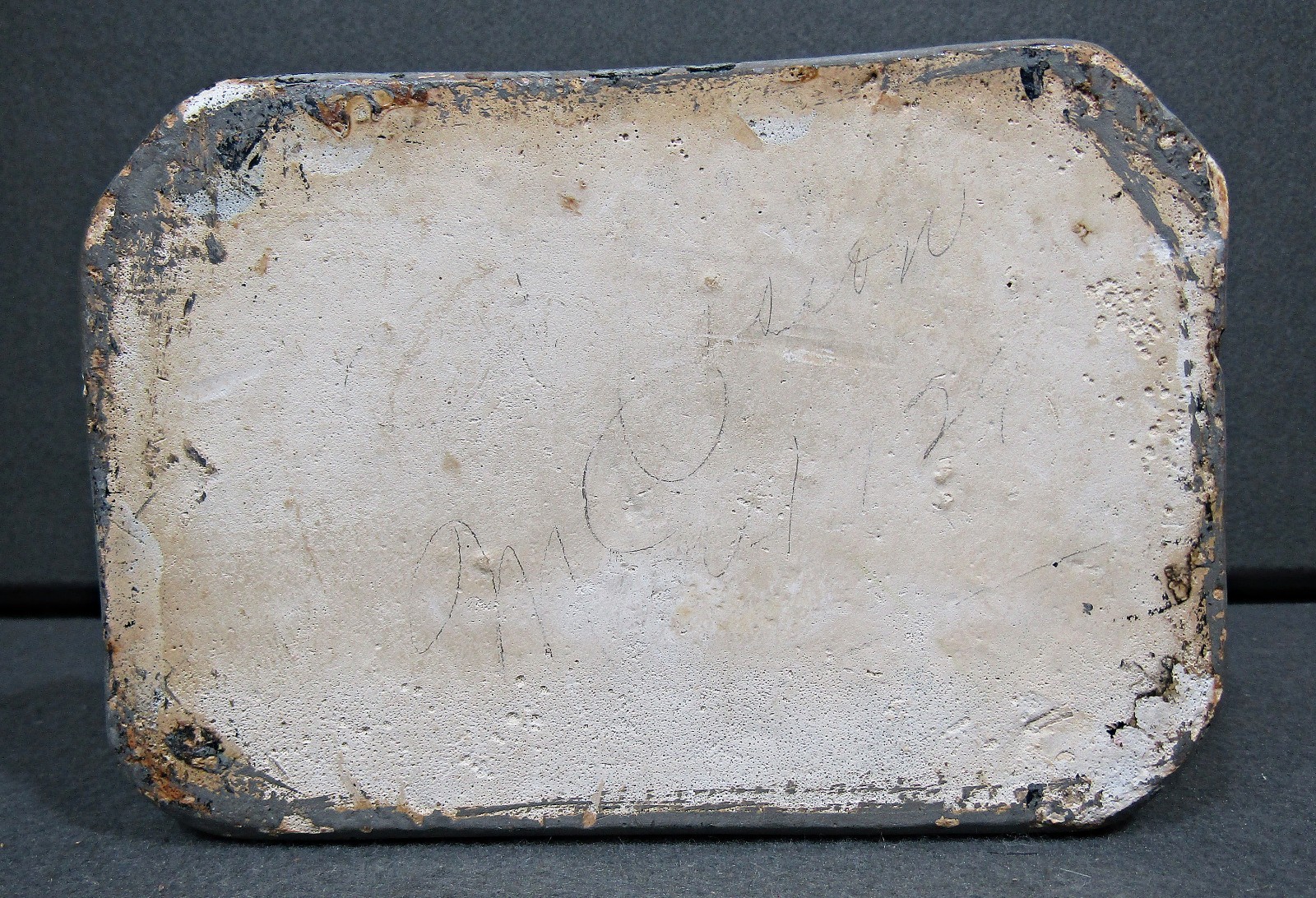 Antique Chalkware Baby St John the Baptist Lamb Cross Statue 7.5"