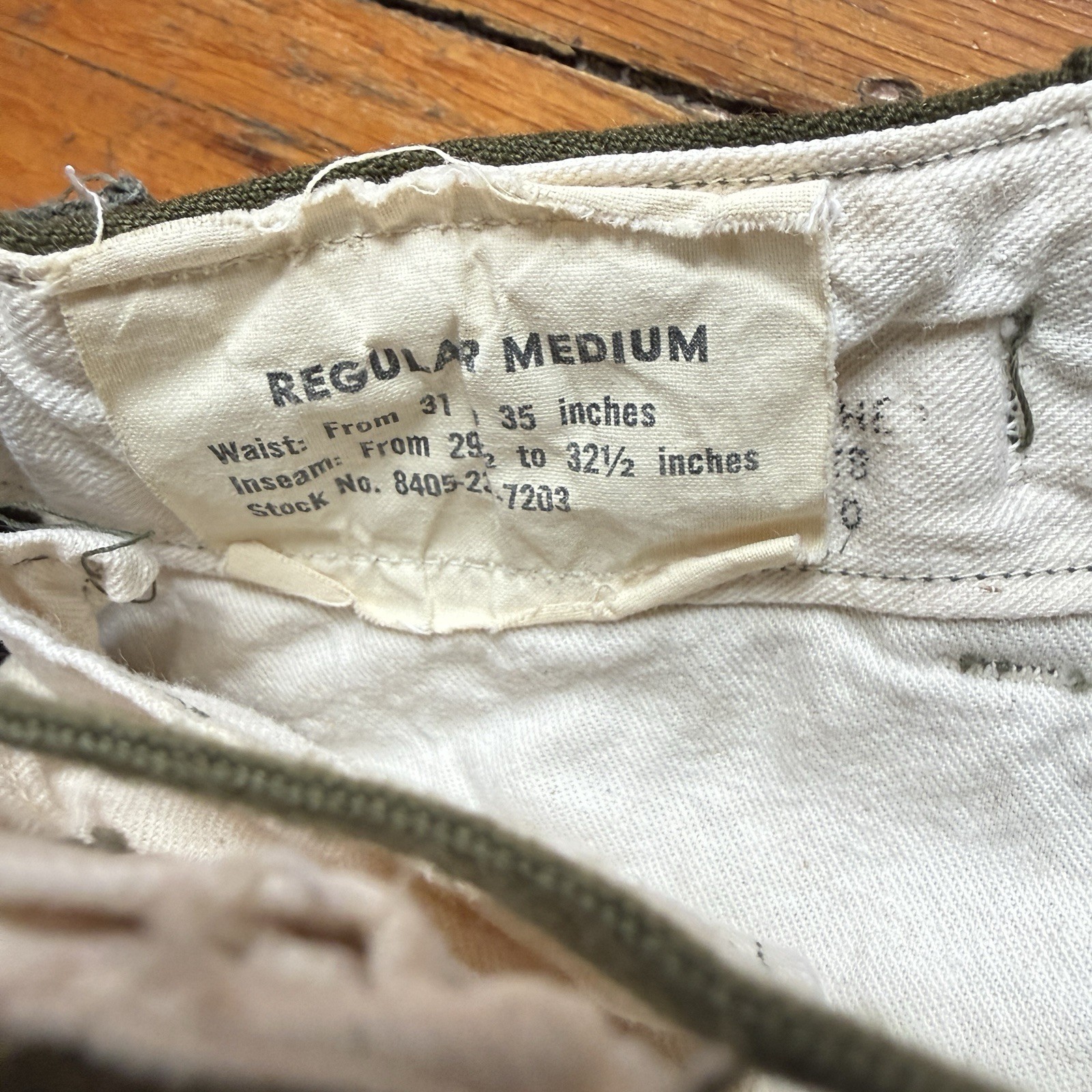 Vintage 1953 US Army M-1951 Wood Field Pants Trousers Reg MEDIUM Korean War Era
