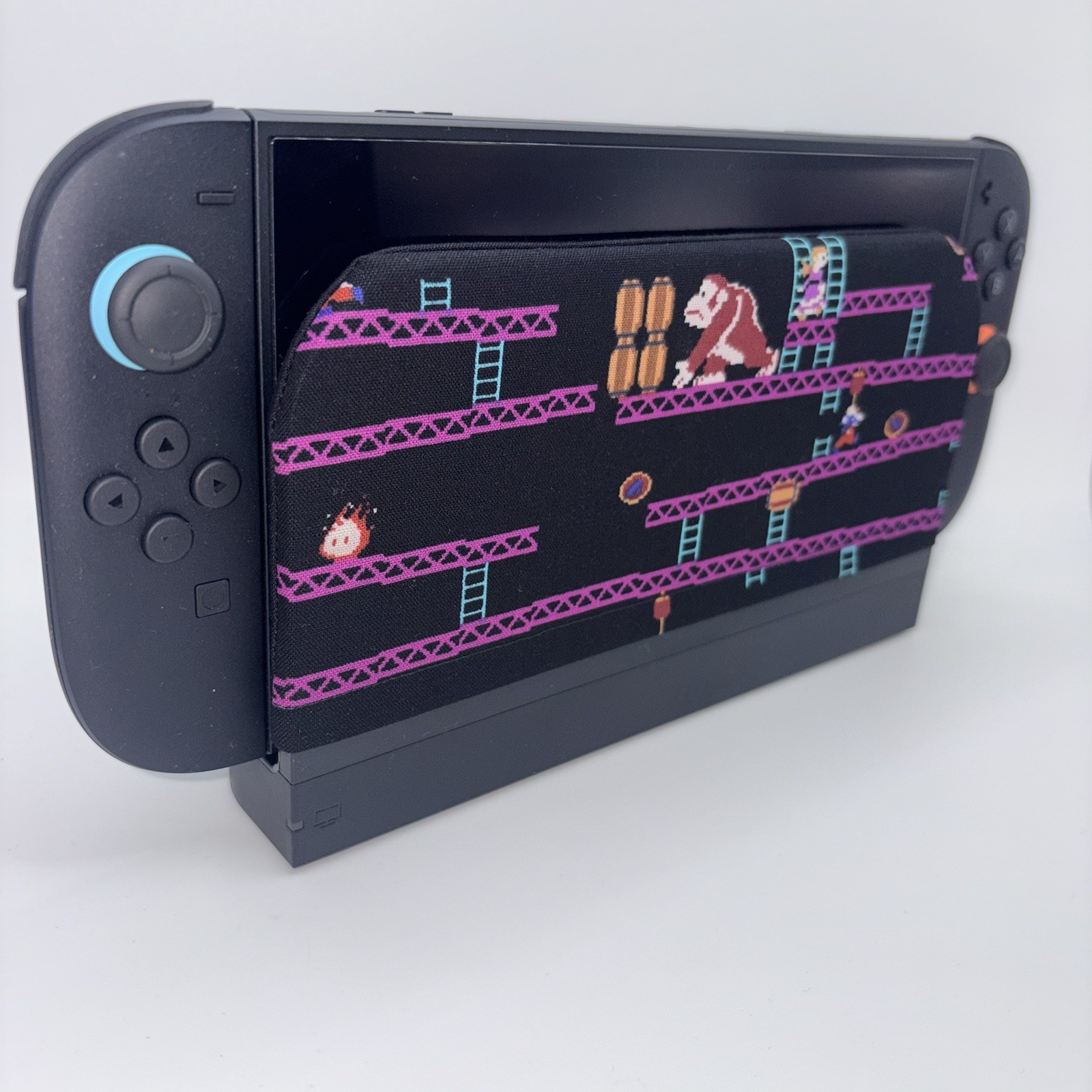 Nintendo Switch 2 Dock Cover Screen Protector Decor Sleeve Donkey Kong NES Retro