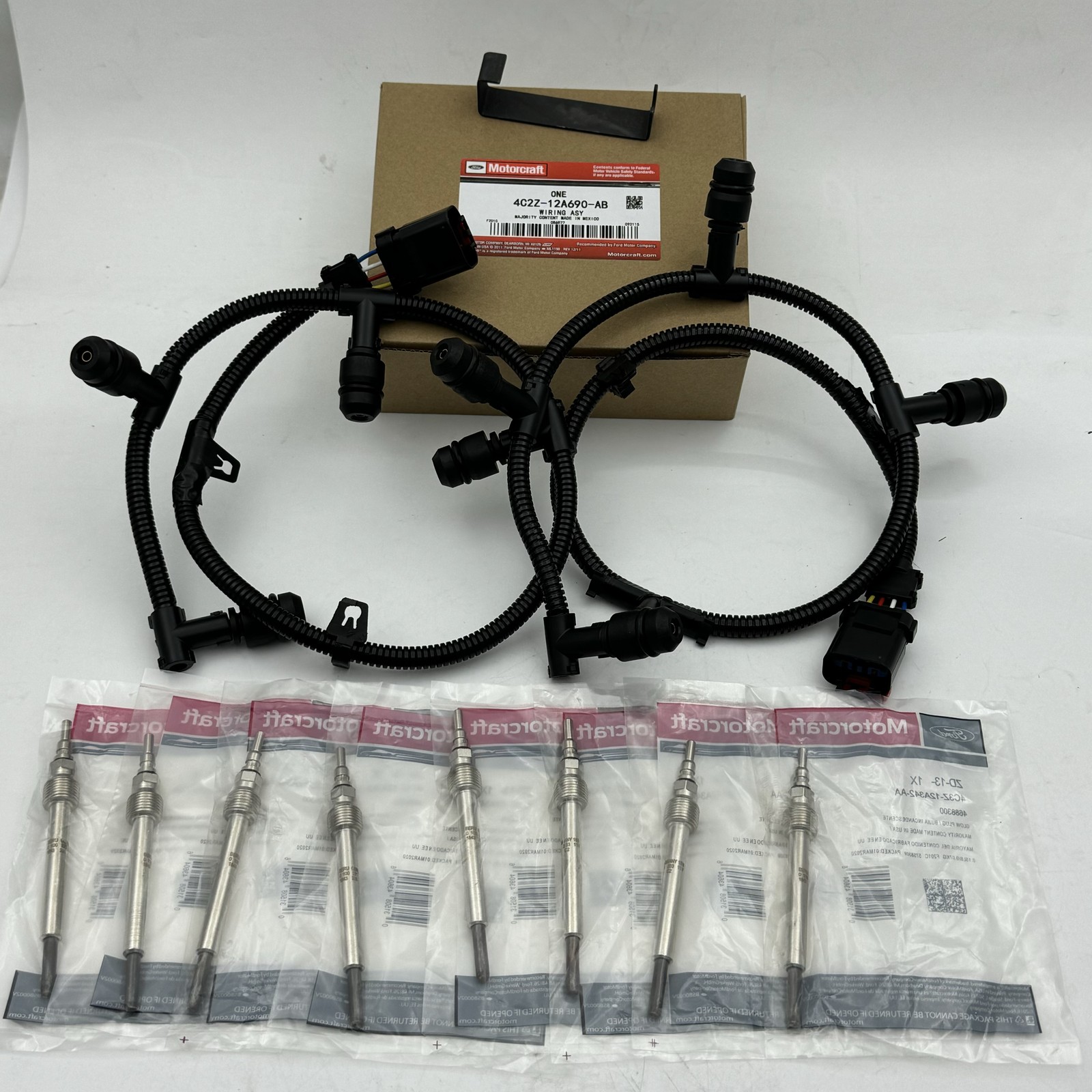 Motorcraft ZD13 Glow Plug & Harness Kit For 04-10 Ford F250 6.0L Powerstroke New