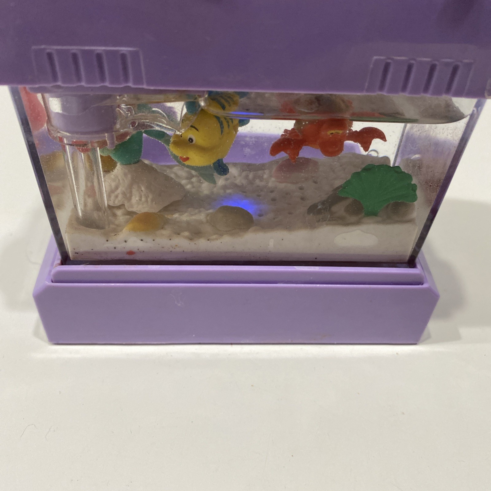 ARIEL DISNEY VTG Y2K 90s TINY TANKS AQUARIUM Desk Tank Real Water Floating Fish