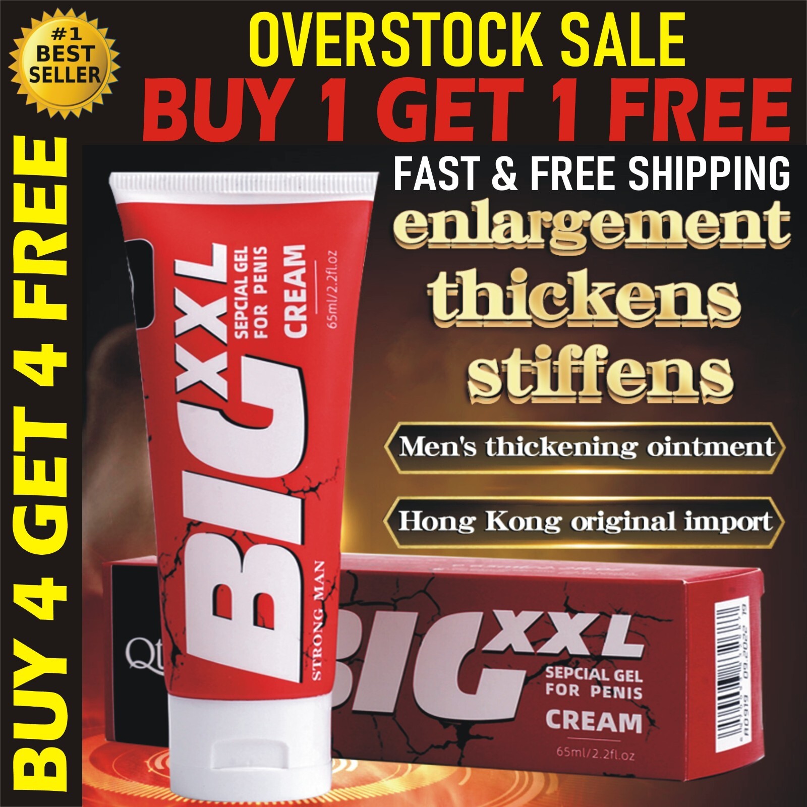 Big Male Natural Enlarger Cream, Big & Thick Growth Faster XXL Enhancement