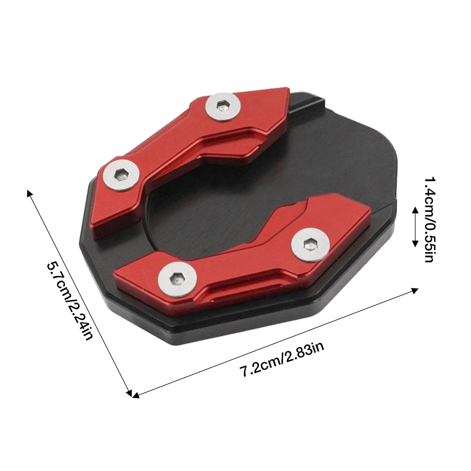 Universal Motorcycle Kickstand Base Plate Stand Pad Extension Foot Side Stand