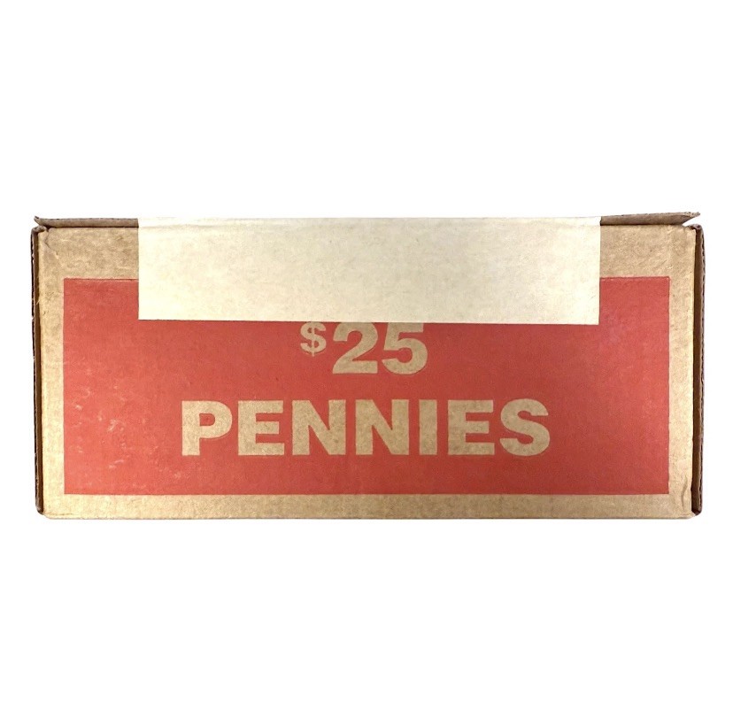 🔥BANK SEALED Penny Box - 50 Full Rolls (2500 Pennies) UNSEARCHED Estate !!