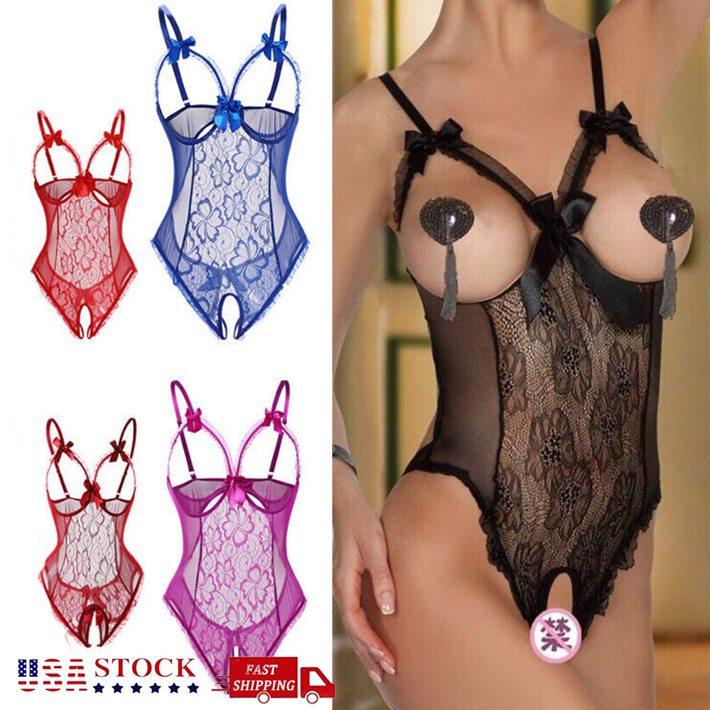 Women's Sexy-Lingerie Babydoll Sleepwear Underwear Lace Dress G-String Nightwear