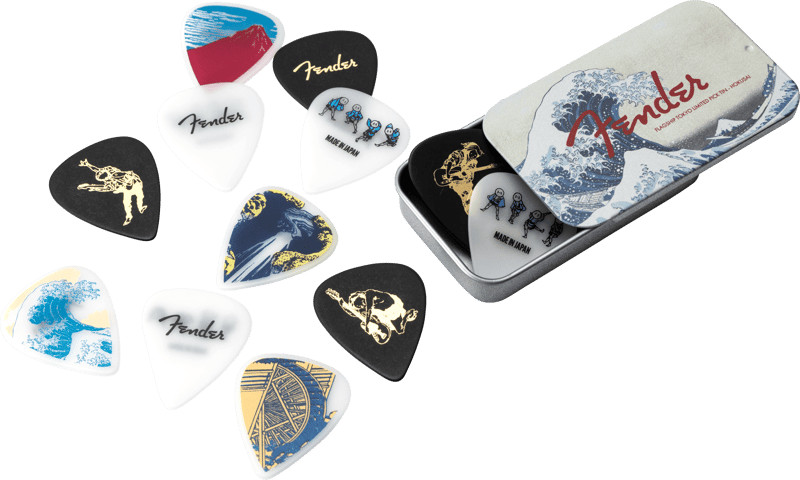 Fender Flagship Store Tokyo Limited Pick Tin HOKUSAI 351 12 Picks Set New JAPAN