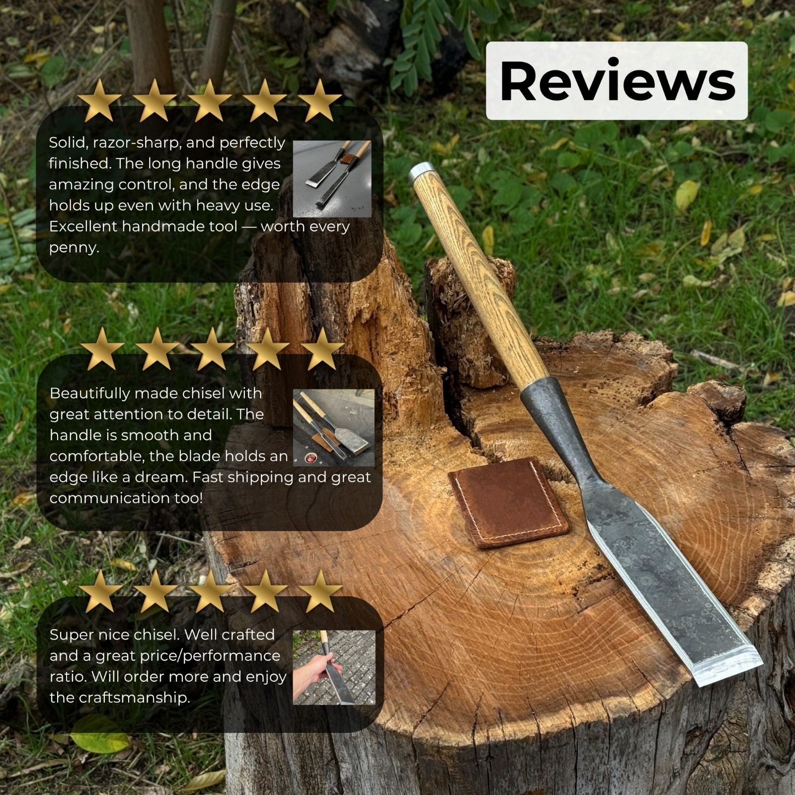 0.8''- 4'' Sizes Forged Timber Slick Chisel 52100 Carbon Steel Paring Wood Tool