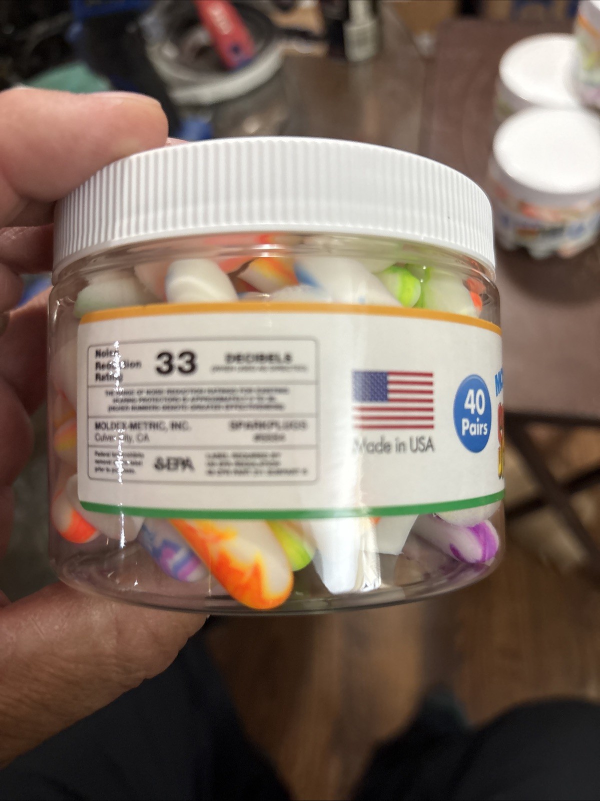 Lot Of (6) Moldex Sparkplugs Earplug Canister 6684 - 40 Pair Free Shipping