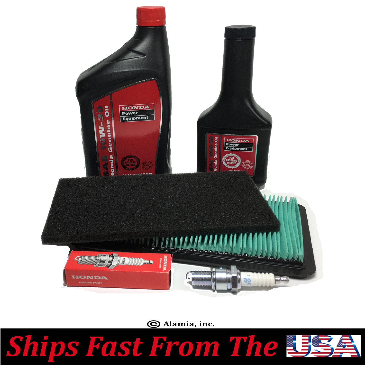 Honda OEM Engine Oil, Air Filter, Spark Plug,Tune Up Kit For EU7000IS Generator
