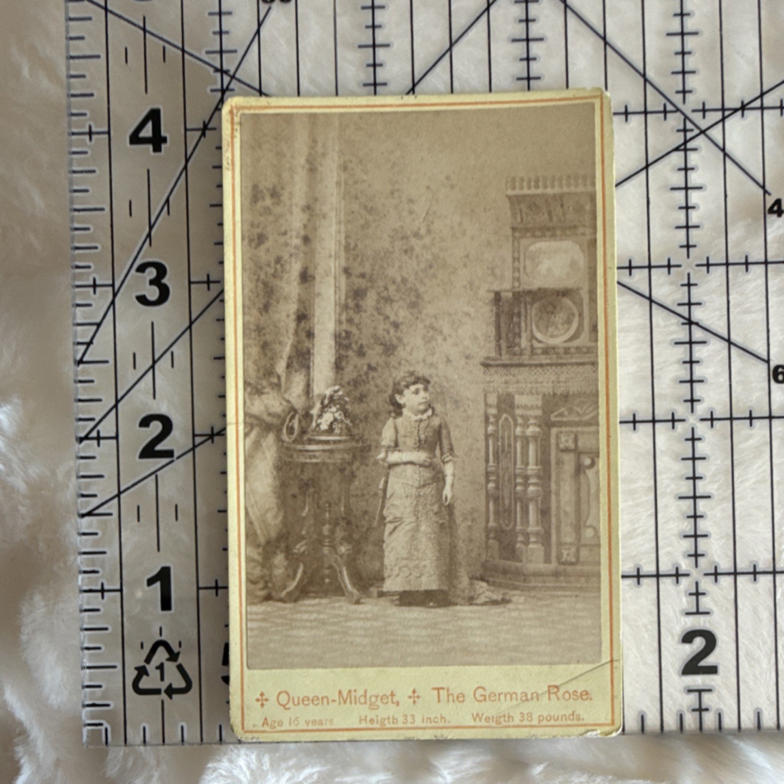 Chas. Eisenmann Carte de Visite Albumen Photograph Queen-Midget Sepia New York