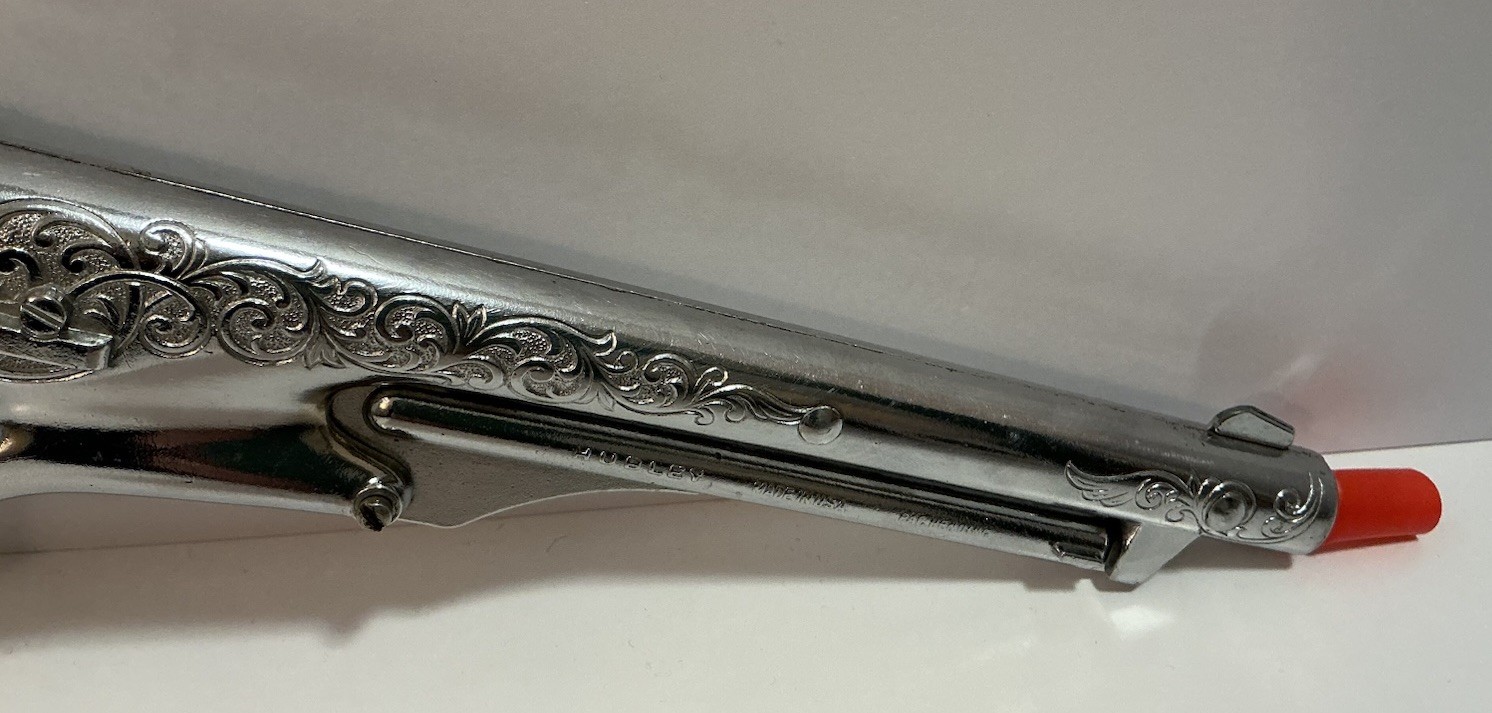 VINTAGE HUBLEY COLT 45 CAP GUN W/ 6 ORIGINAL BULLETS & 4 BOXES OF STALLION CAPS