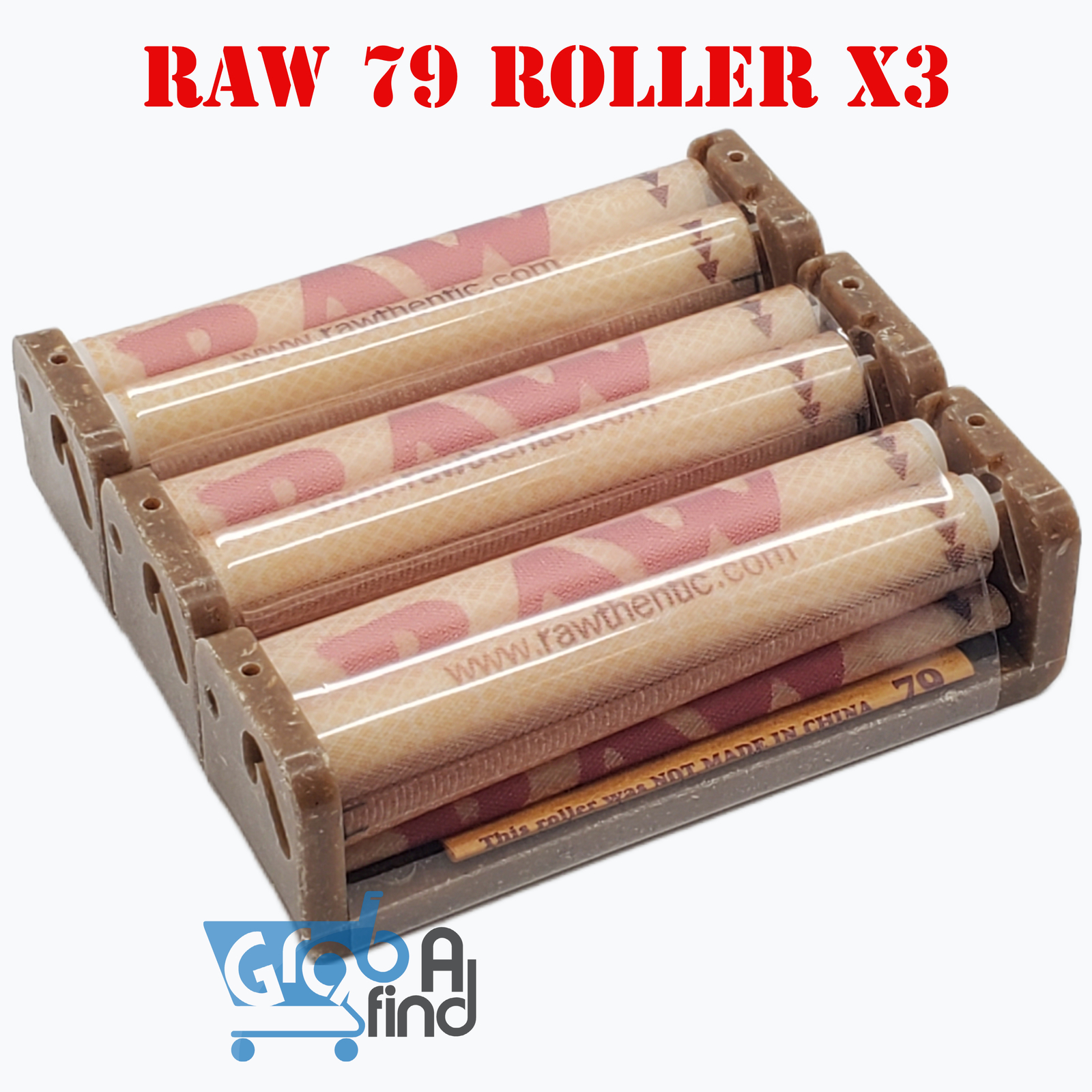 Raw Hemp Plastic Cigarette Rolling Machine, 79mm/1¼ - 3 Pack