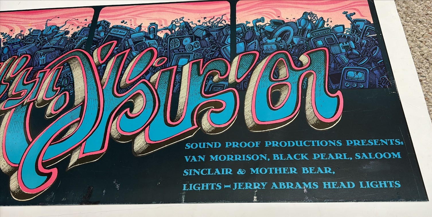 Vintage Original 1969 VAN MORRISON Avalon Concert Poster RICK GRIFFIN Junkyard