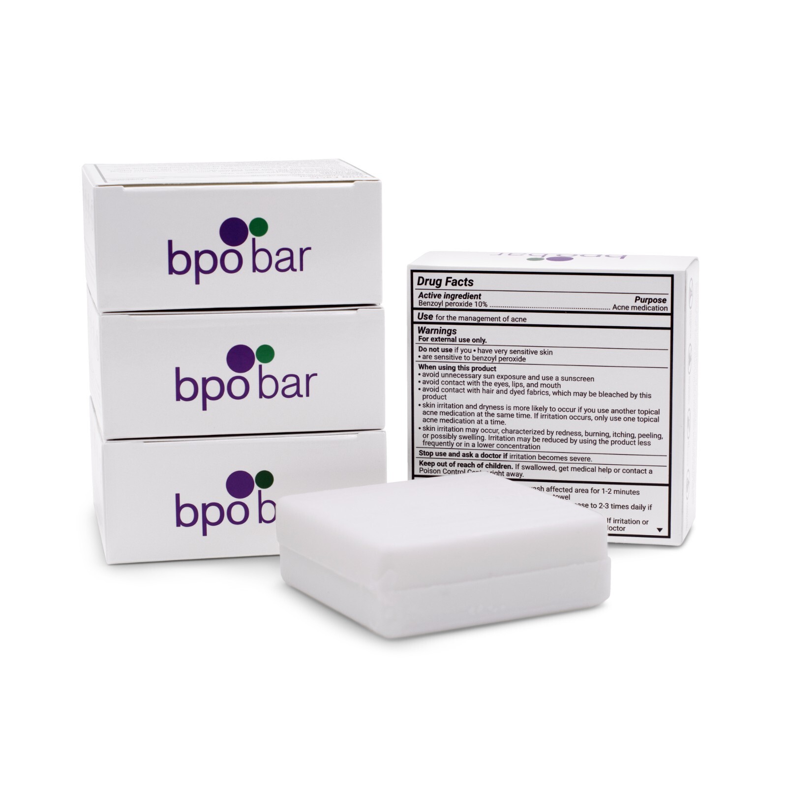 10% Benzoyl Peroxide Non Soap Cleansing Bar - DermaHarmony 4oz - One Bar