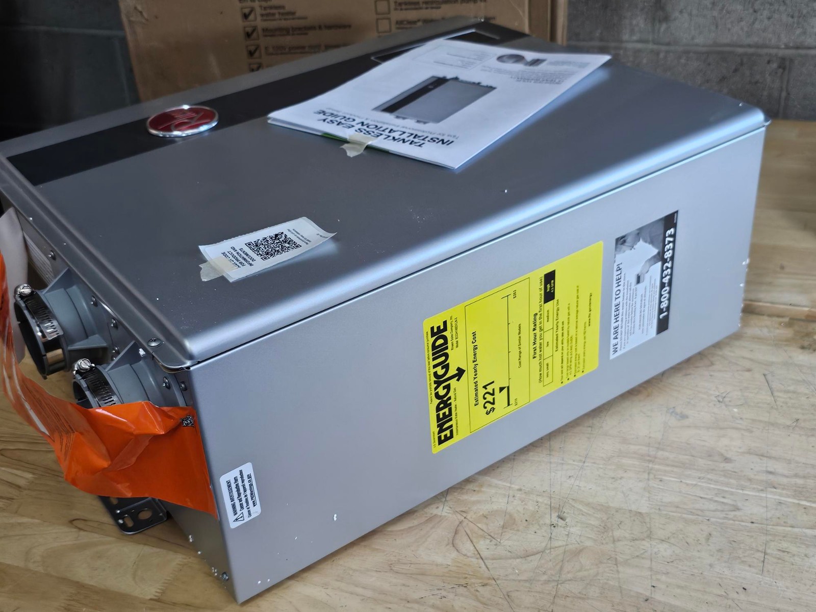 RHEEM ECOH160DVLN-3 Tankless Natural Gas Water Heater 8.4 GPM 157,000 BTU