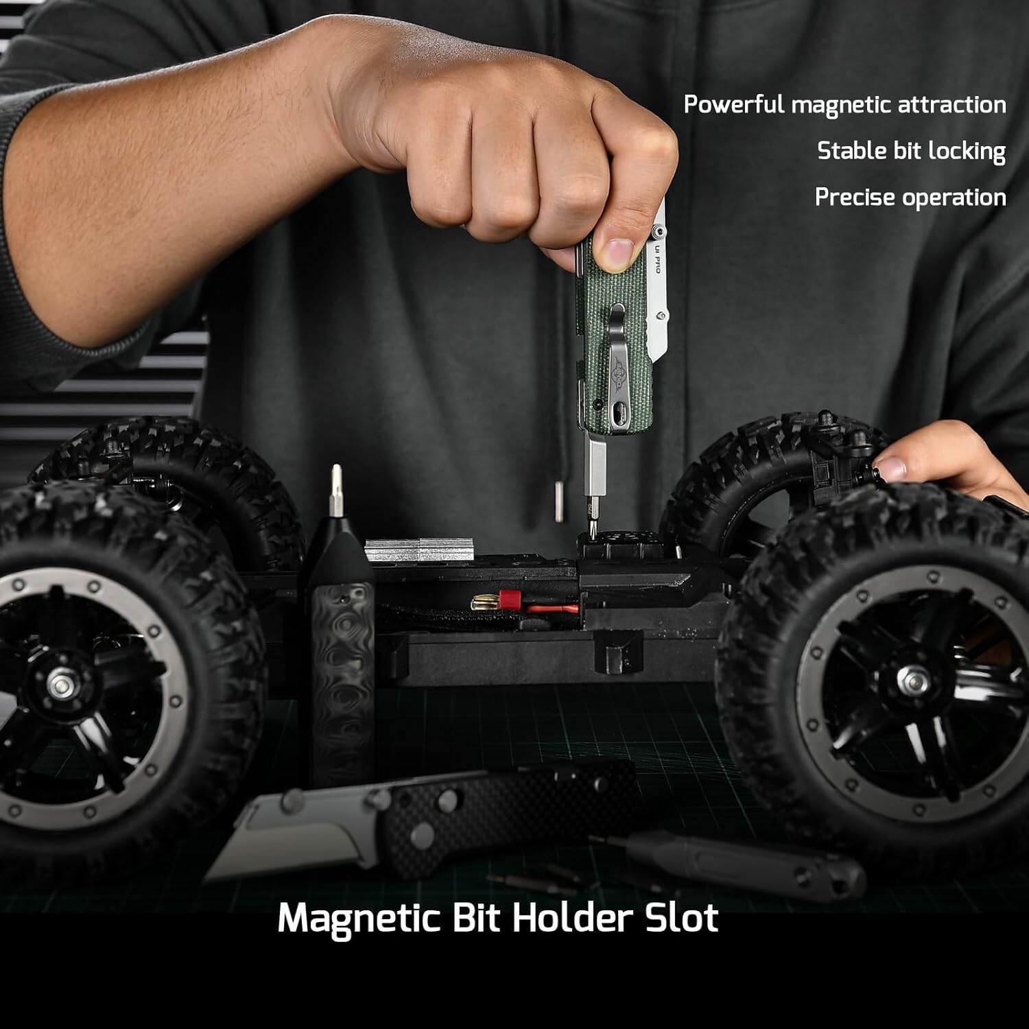 OKNIFE U1 Pro Multitool Folding Utility Knife with Folding Screwdriver Rail Lock