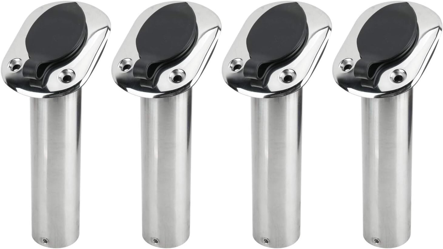 Amarine Made 4PCS Stainless Steel Fishing Rod Holder 30 Degrees for Marine Boat