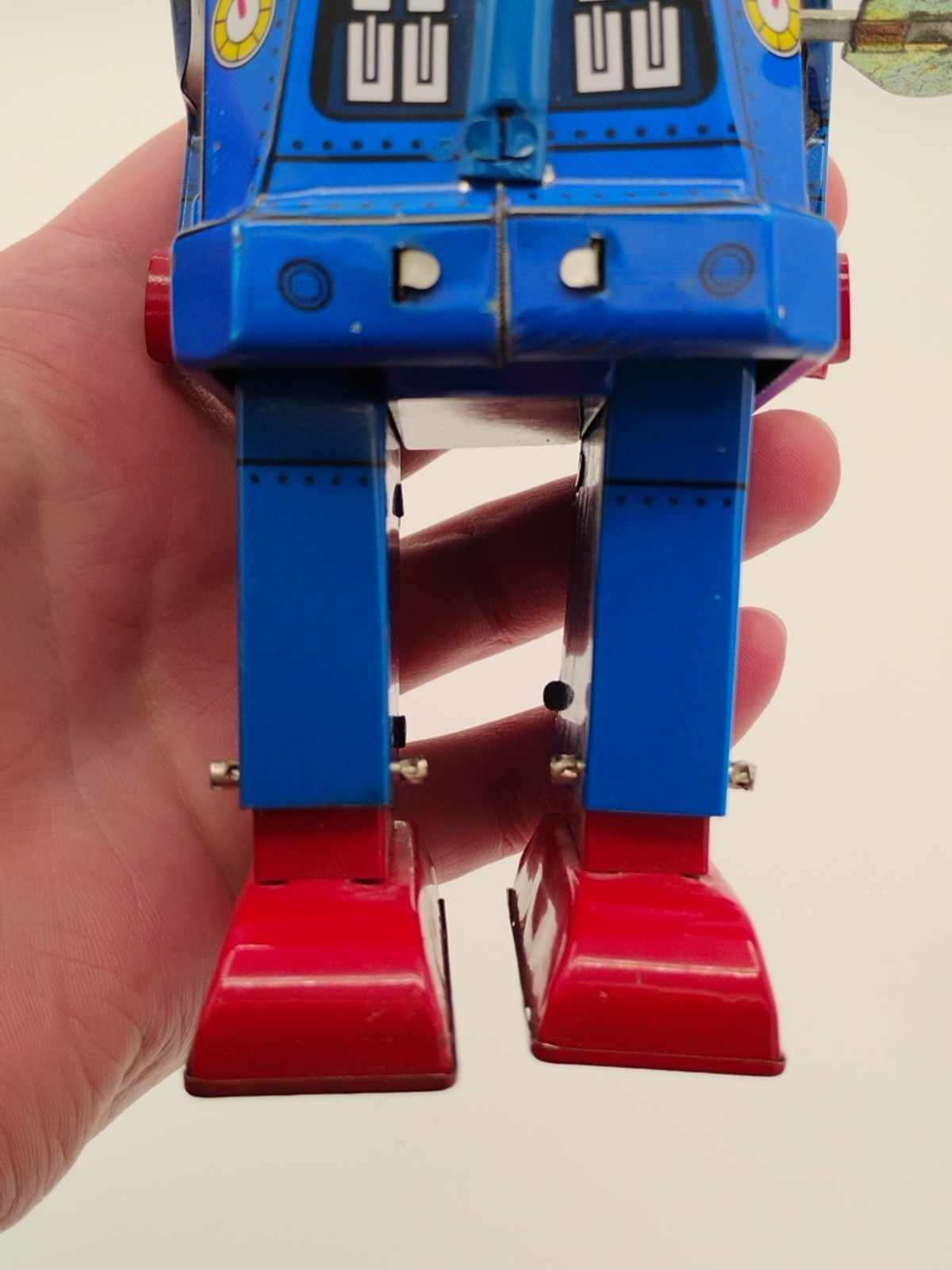 Unbranded No. MS403 Wind-Up 7" Walking Blue Space Robot, Working Partially