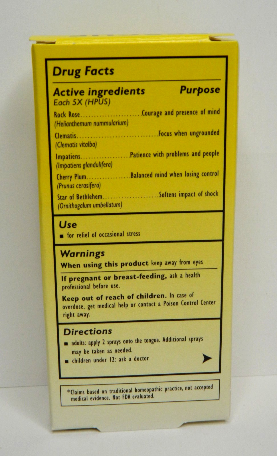 Bach RESCUE REMEDY SPRAY Natural Stress Relief Homeopathic 0.7 fl oz 20mL