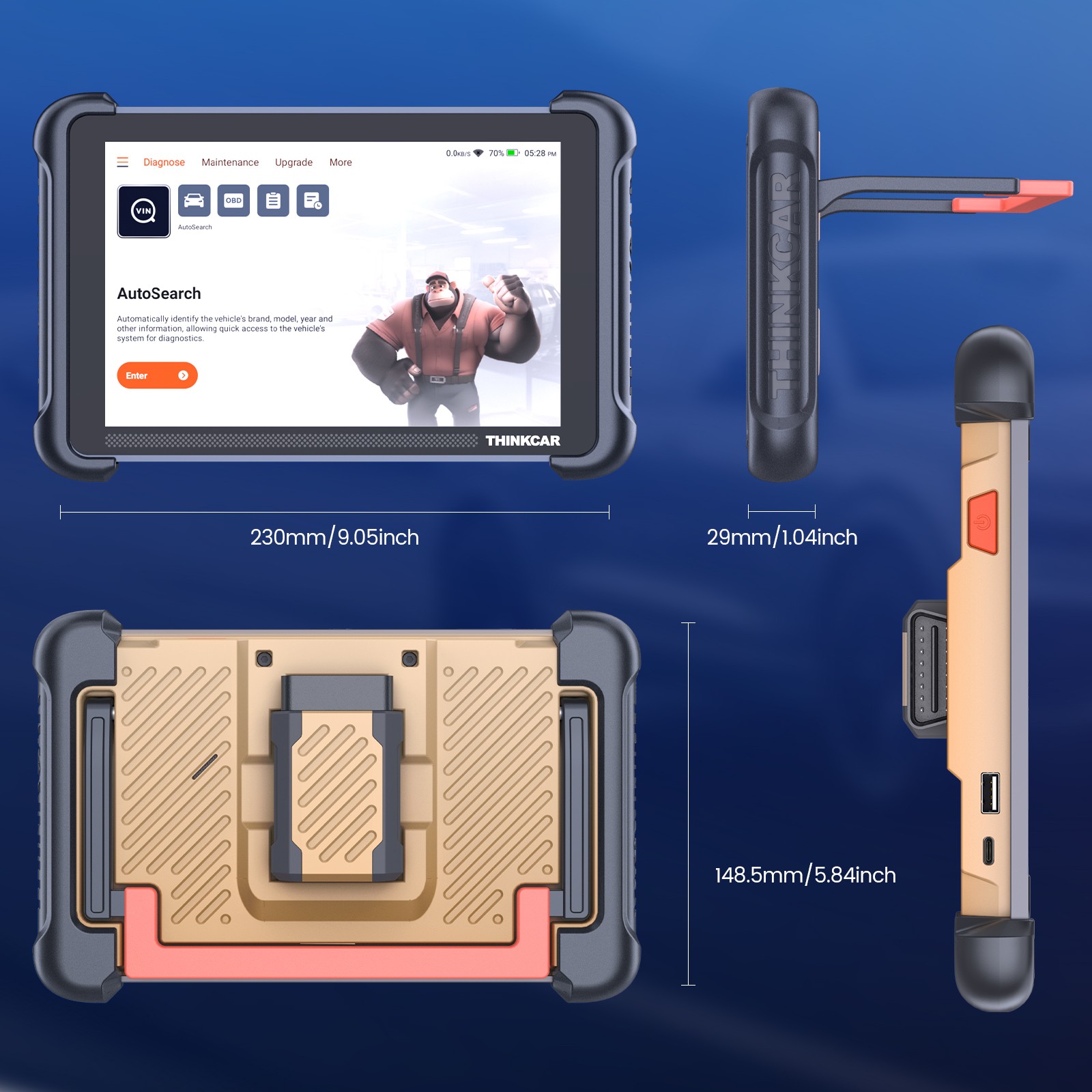 ThinkScan 689BT CANFD & DoIP idirectional Auto VIN Car Scan Tool OBD2 Scanner