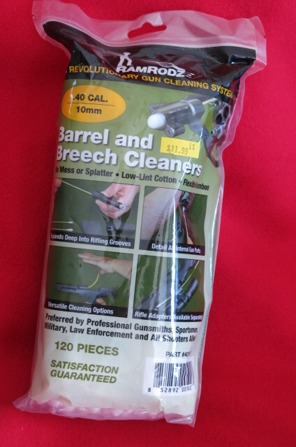 RamRodz Barrel & Breech Cleaners Swabs 120 PCS .40 CAL /10mm NEW