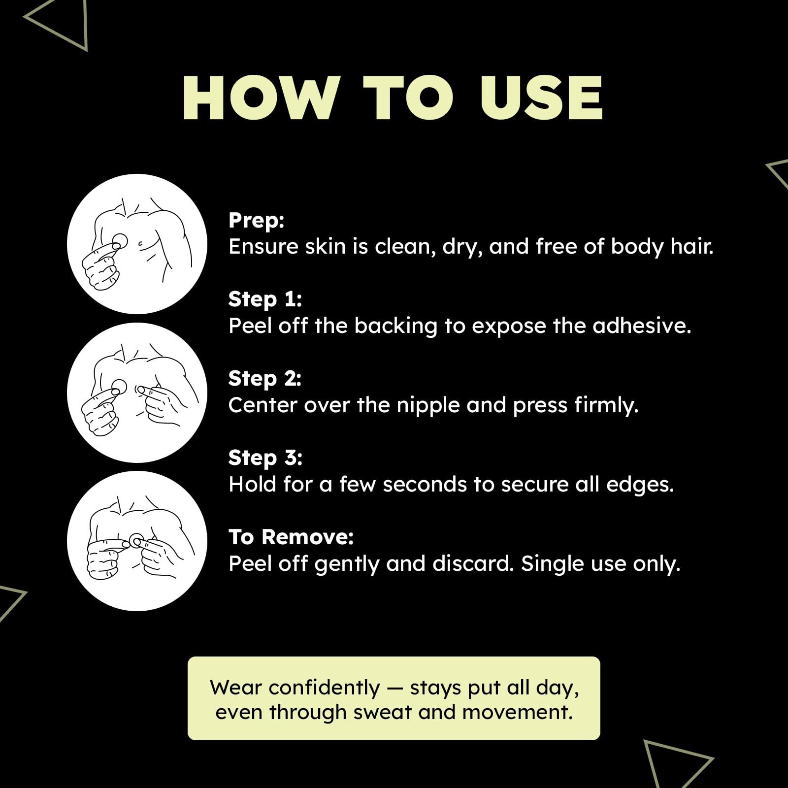 Adamson - Nipple Covers for Men - 100Pcs (50 Pairs) – Mens Nipple Cover Hider