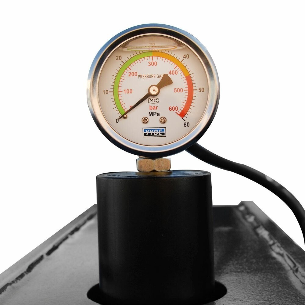 C-Frame 16 Ton Hydraulic Press 7-7/8" Stroke 2-Speed Hand Pump with Gauge