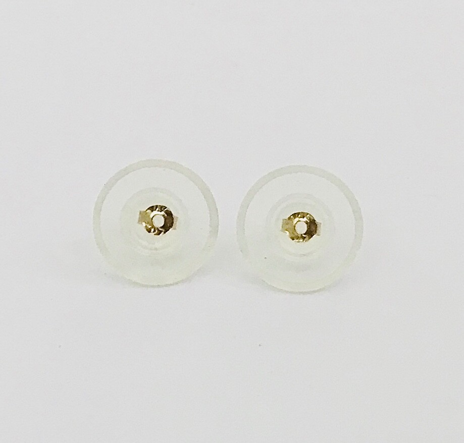 Small 14K Gold Genuine Natural Aka Red Coral 5 - 5.5 mm Ball Stud Earrings NEW